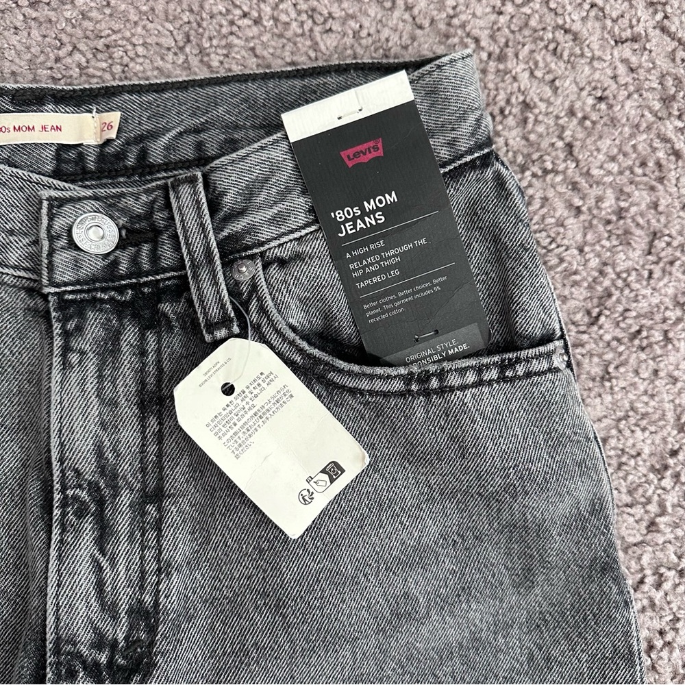 Levi’s 80s Mom Jean Charcoal Grey W26 - Picture 9 of 14
